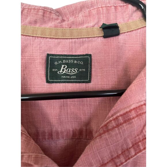 G.H. Bass & Co. Men's Red Dupplin Checkered Buttons Up Shirt Size XXL - Picture 9 of 15